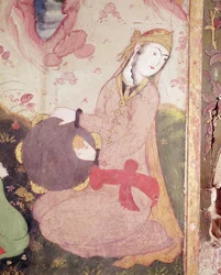 Musician from the Court of Shah Abbas, 1585-1627 (detail)